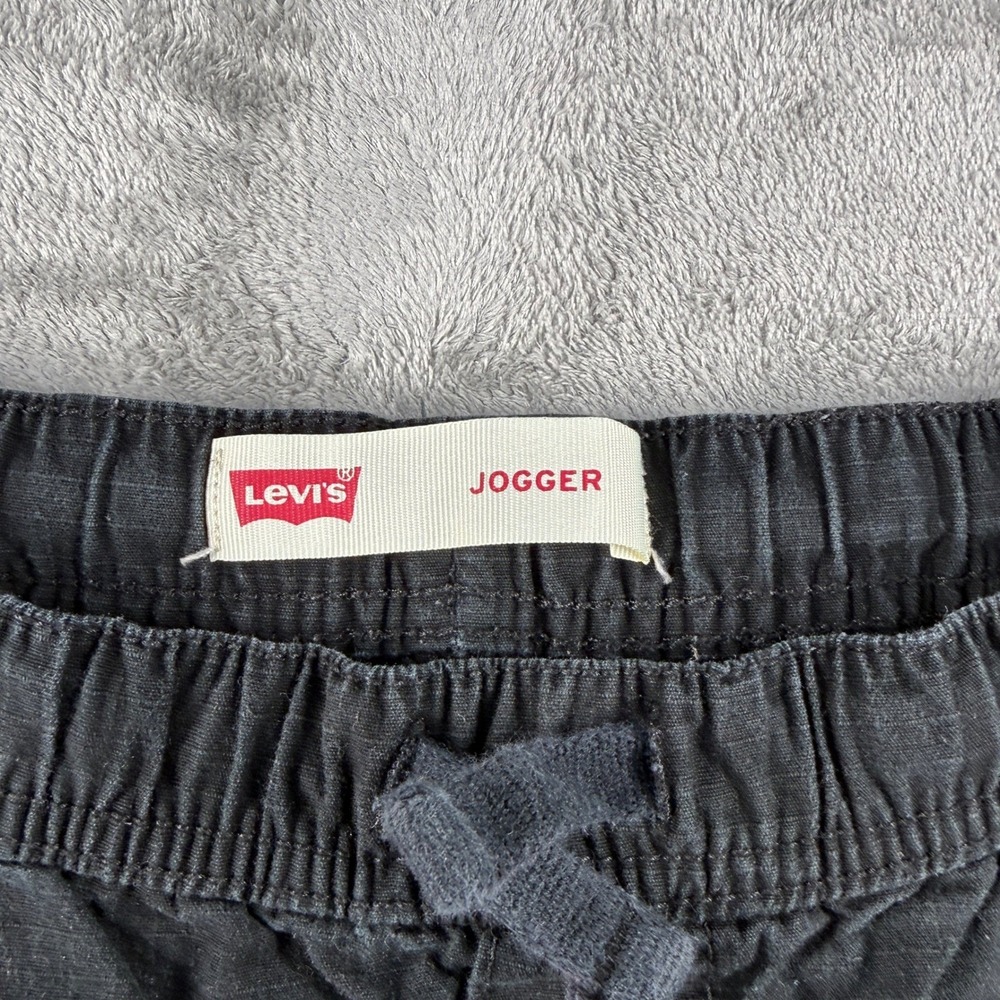 Levis Boys Jogger Pants Black Cotton Elastic Waist Cuffs XL 14-16 617846331498 - Picture 3 of 10